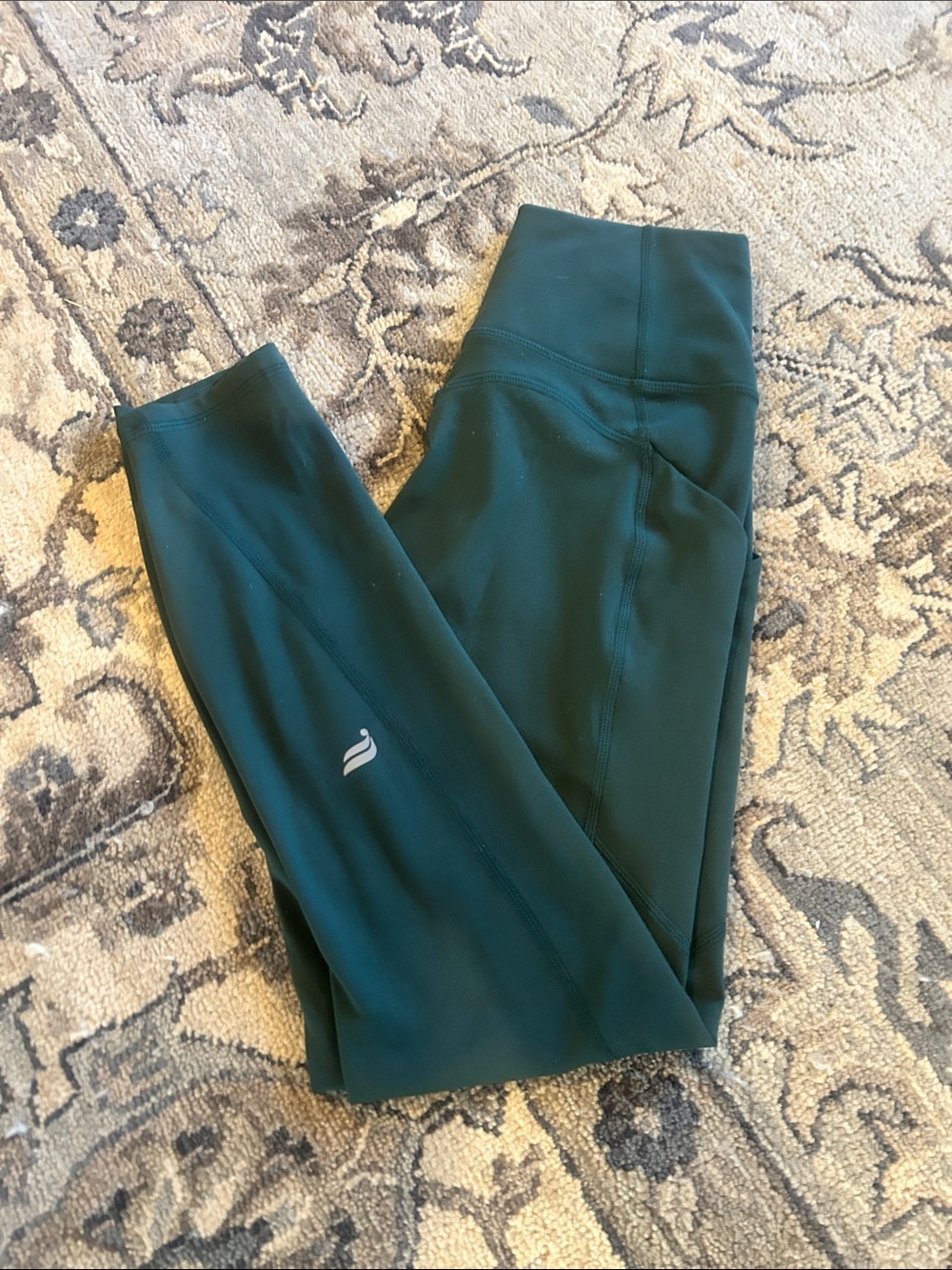 PureLuxe Fabletics Dark Green High-Waist Profile Leggings